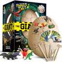 XXTOYS Dinosaur Egg Dig Kit, Unearth a Jumbo Dino Egg with 12 Unique Large Surprise Dinosaur Toys, Ideal Educational STEM Toys and Gifts for Kids Aged 5-7, Suitable for Party and Easter