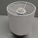 KUNJOULAM Rattan Table Lamp, Small Nightstand Lamp with Linen Fabric Lampshade, Desk Lamp Bedside Lamp for Living Room Home Office, Without Buld