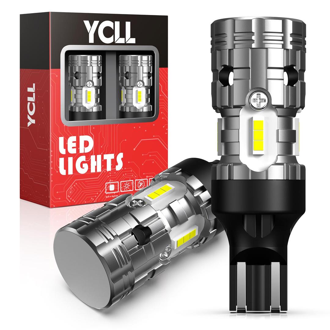 YCLL 921 LED Bulb Reverse Lights,912 T15 Back Up Light for 2014-2021 2022 2023 2024 2025 GMC Sierra 1500 2500 3500 HD,6000K Cool White,300% Brightness,Plug and Play, 2pcs