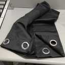 NICETOWN Pitch Black Solid Thermal Insulated Grommet Blackout Curtains/Drapes for Bedroom Window (2 Panels, 42 inches Wide by 63 inches Long, Black)