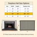 Fireplace Screen Safe Mesh Gate: Child Proof Barrier Guard Living Room Fire Place Cover for Baby Toddler and Pets- 30 x 43 inches