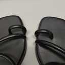 Rihero Women's Slide Sandals Comfortable Square Toe Beach Slip On Strappy Thong Flat Sandals, Size 10