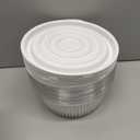 24 Pieces 8 Inch Disposable Cake Containers with Lids Plastic Serving Tray Clear Platters with Clear Lids Round Disposable Cake Holder for Storing Party Takeout Food Catering Display (White)