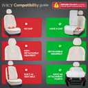 IVICY Faux Linen Front Car Seat Cover Durable, Non-Slip Seat Protector for Cars 1 Unit, Light Beige
