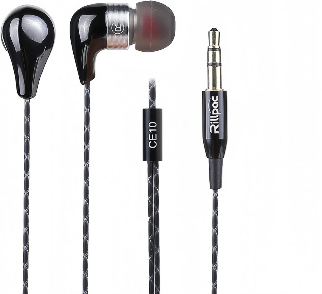 CE10 Noise Isolating in-Ear Stereo Earphones Ceramic Metal Construction HiFi Earphone for Smartphones (Black)