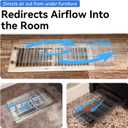 Sideways Magnetic Vent Extender for Under Furniture, Floor Resiter Vent Deflector Fits Vents 3" - 6" Wide (1PCS)