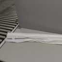 UNISHADES no Drill Cordless Roman Shades for Windows, 48" W 64" H - Light Filtering - Linen - White