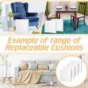 Frienda 1 Pcs Upholstery Foam Cushion 24 x 24 x 5 Inch Square Foam High Density Couch Cushion Replacement for Seat Chair Sofa Wheelchair Padding Furniture Dinning Room Pillow Craft Supplies, White