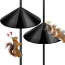 19-Inch Squirrel Proof Baffles for Protecting Outside Pole Bird Feeders and Bird Houses, Pole Mount Squirrel Guard Stopper(Black,2 Packs)