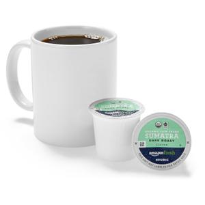 AmazonFresh 80 Ct. Organic Fair Trade K-Cups, Sumatra Dark Roast, Keurig K-Cup Brewer Compatible