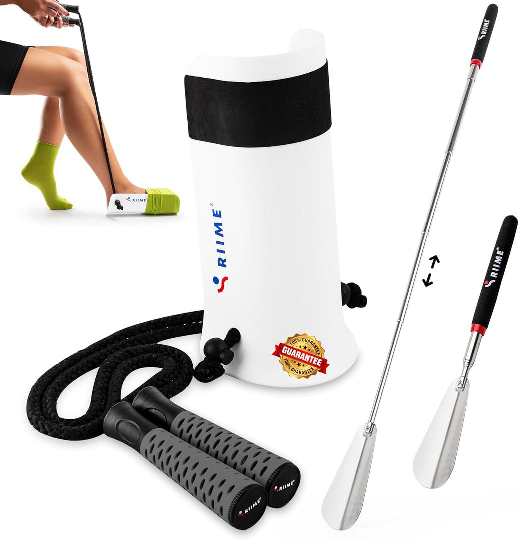 SOKELP-Sock Aid for Putting On Socks-Sock Aid-Ergonomic Handles-Sock Assistant Device No Bending-Hip Kit-Disability Aids for Elderly & Pregnant-Sock Helpers to Put On Your Socks for Seniors