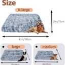 Plush Square Dog Mat, Cat Mat, Easy Wash, Non-Slip, Super Soft Deep Sleep Pet Bed, Suitable for Large, Medium and Small Dogs. (Gray, X-Large)