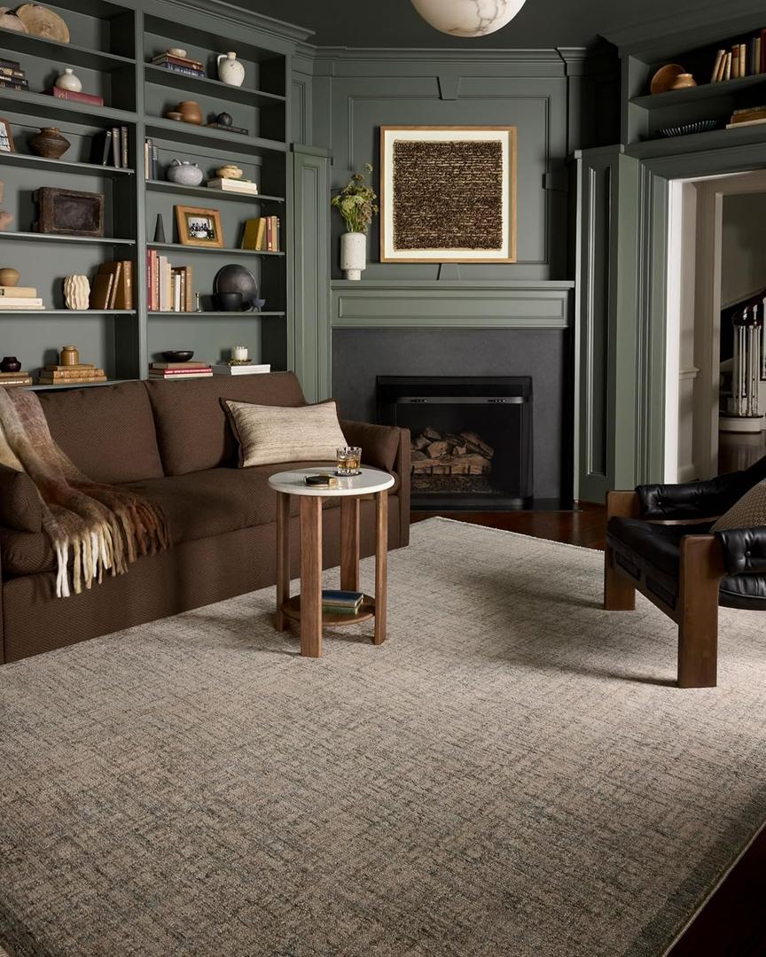 Loloi Winston Collection WIT-01 Denim/Bone 2'-7" x 8'-0", .38" Pile Height, Runner Rug, Soft, Durable, Non-Shedding, Easy Clean, Rug for Living Room