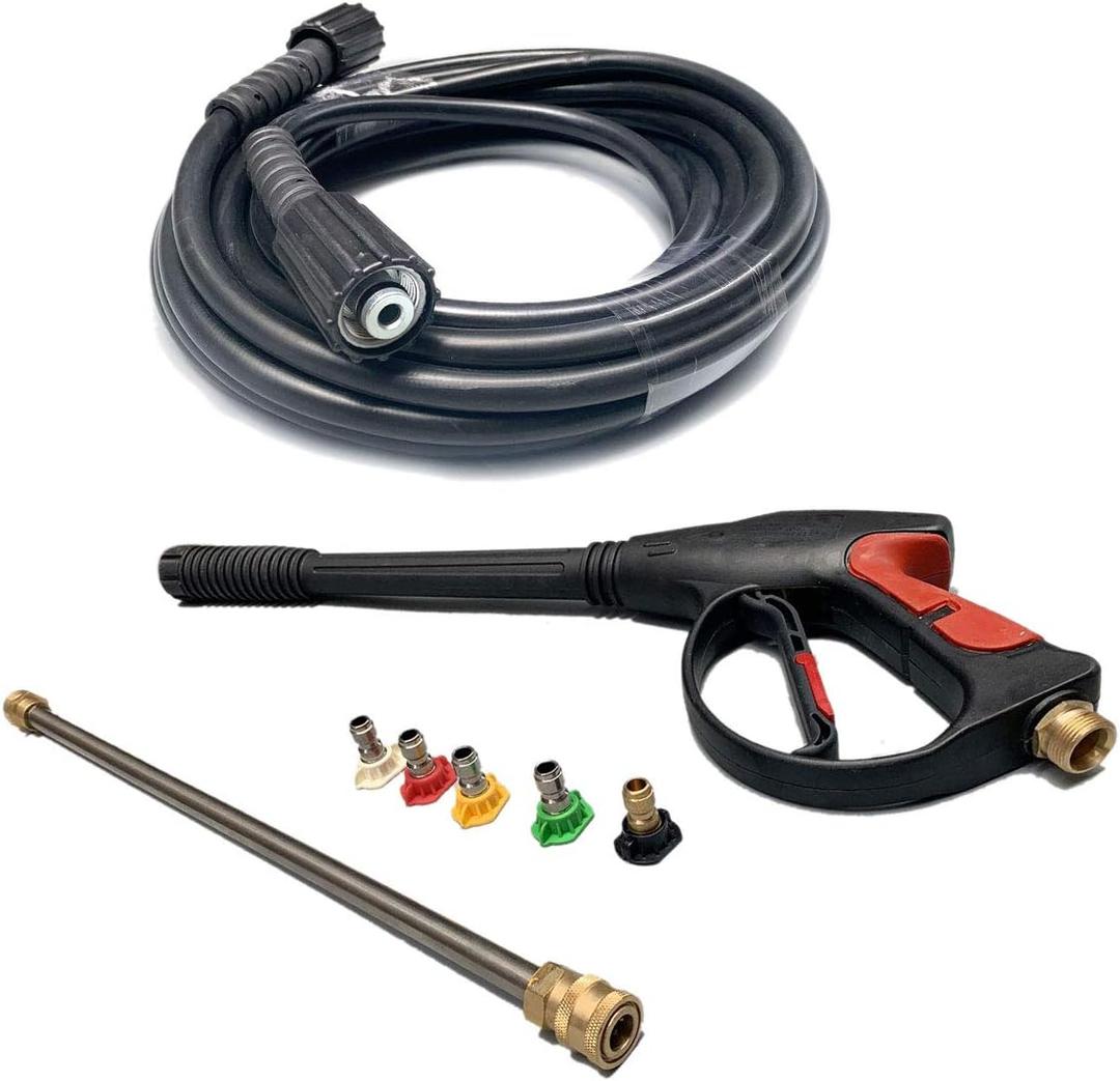 3600PSI Pressure Washer Gun and Hose Kit with Jet Wand and 5 Spray Nozzles