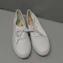Womens Classic White Sneakers,Low Top White Canvas Shoes,Lightweight Casual Canvas Sneakers (8.5)
