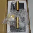 Battery Operated Wall Sconces Set of 2, Dimmable 3 Color Battery Wall Sconce with Remote, Black Gold LED Rechargeable Sconces, 24 Inch Modern Wireless Wall Lights for Bedroom, Living Room