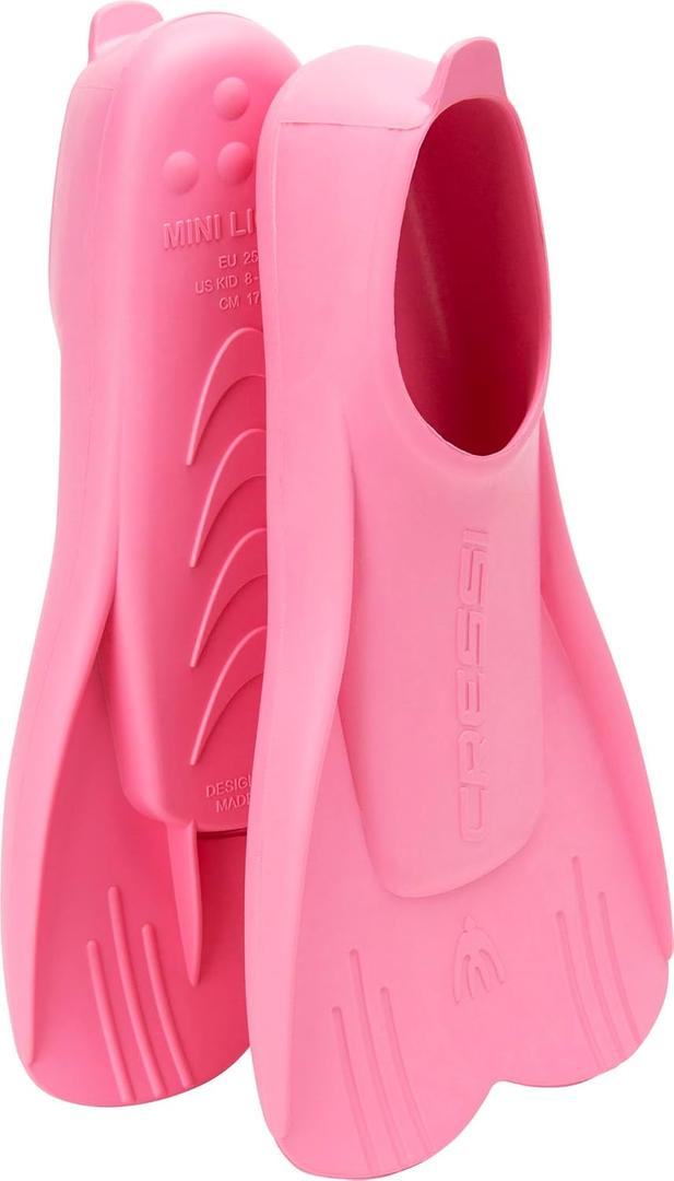 Cressi Short Floating Swim Fins to Learn to Swim - For Kids 1 Years Old and up - Mini Light: designed in Italy (EU 32/33 | US 13.5 K / 1 Y (age 6/7), Pink) Cressi Short Floating Swim Fins to Learn to Swim - For Kids 1 Years Old and up - Mini Light: designed in Italy (EU 32/33 | US 13.5 K / 1 Y (age 6/7), Pink)
