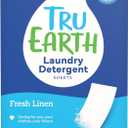 Tru Earth Compact Dry Laundry Detergent - Up to 128 Loads (64 Sheets) - Paraben-Free - Original Eco-Strip Liquidless Detergent, Travel - Fresh Linen 