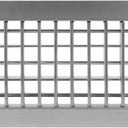 Repa Market 17" x 5" Inch Air Exhaust Grille for Round Ducts - 2 Adjustable Louvre Blades - Galvanized Air Supply Vent Cover - Side Fit Round Surface Canal Ducting from 9.84" to 35.43" Inches