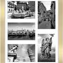 Americanflat 4x6 Collage Picture Frame with Shatter-Resistant Glass - Fits Five 4x6 Photos or Use as One 11x14 Picture Frame - Signature Collection - Collage Frames for Wall Display - Gold