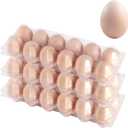 120 Pcs 12 Count Plastic Egg Cartons Cheap Bulk, 2x6 Grids Clear Empty Egg Cartons, Clear Egg Containers for Fresh Chicken Eggs for Chicken Farm Business Market, Refrigerator Use, 28.2 x 10 x 7 cm