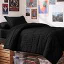 Twin XL Pillow Case and Sham Black