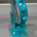 Cat Dog Treat Dispenser Toy - Cat Interactive Feeder Pet Food Toys Feeder 360 Degree Rotating Food Leakage Device Rotate with Strong Suction Cup Money Wheel Shape (Lake Blue)