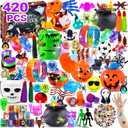 400+PCS Halloween Party Favors for Kids, Bulk Toys Trick or Treat Bags Fillers Classroom Prizes,Treasure Box Toys Goodie Bag Stuffers