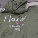 Nana Like A Grandma Only Cooler Heart Mother's Day Nana Pullover Hoodie Size L