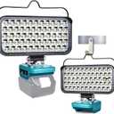 Cordless LED Work Light Compatible with Makita 18V Battery,100W 9000LM Flashlight Portable Flood Light with Low Voltage Protection,USB & Type-C Port for Camping, Job Site Lighting (No Battery)