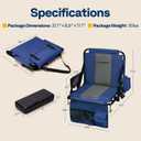 VIVOHOME 35W Padded Heating Stadium Seats with 20000mAh Power Bank, 2 Pack Heated Bleacher Chairs with Back Support, 3 Levels of Heat, Comfortable for Various Sports Events