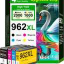 962XL Ink Cartridges Combo Pack Replacement for HP 962 Ink Cartridges HP962XL HP962 High-Yield | Equipped with Latest Chip | compatible with HP OfficeJet Pro 9015 9020 9010 9018 9025 Printers (4 Pack)