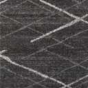 Area Rug, Charcoal, Abstract Lines, Non-Slip Backing, Stain Resistant, For Bedroom, Dining Room, Living Room, Hallway, Office, Kitchen, Entryway 2'5"x9' 6"