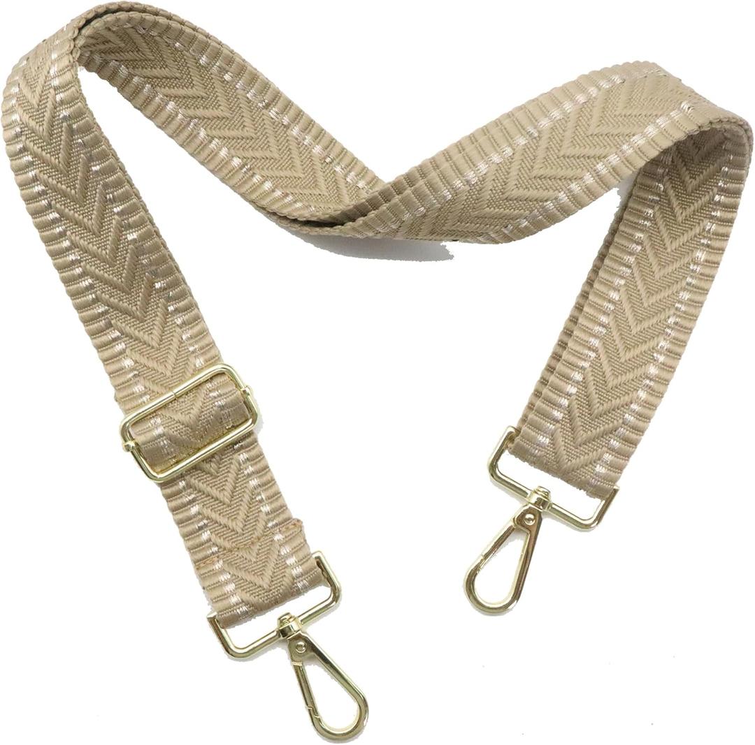 Crossbody Straps for Purses Gold Hardware Purse Strap Wide Shoulder Strap Adjustable Replacement,Retro Jacquard Embroidery for Shoulder Bags