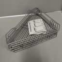 HuggieGems 2 Tier Floor Standing Corner Shower Caddy Organizer Shelf with Hooks, Bathroom Shelves Stand Rack, Silver