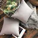 Jeanerlor SureGuard Pillowcase Cousion Cover Decor Cotton Linen with Unique Design to Embellish Study Room/House/Office Set of 1, 20"x20"(50 x 50cm), Silver Grey