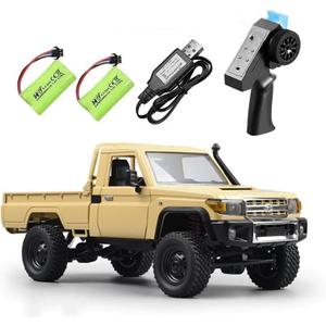 RC Crawler Remote Control Rock Crawler RC Truck 4x4 1/12 Scale Toyota Land Cruiser Off Road Pickup Proportional Steering 2 Speed RTR All Terrain 280 Motor 2 Batteries Hobby Car Adult MN82