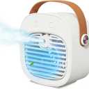Portable Air Conditioners, 6000mAh Rechargeable Mini Air Conditioner, 3 Speeds Portable AC for Car Unit, Personal Air Cooler Cooling Fan with Cool Air Spray for Room, Bedroom, Office, Outdoor, Car