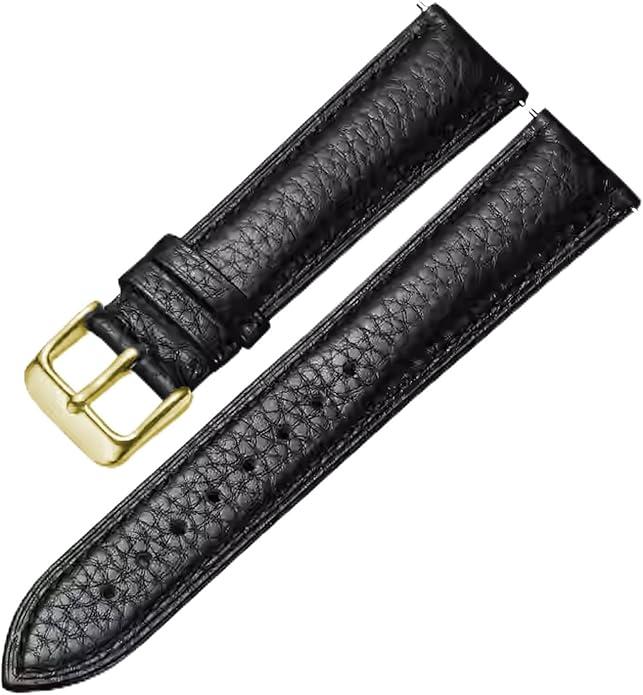 Genuine Leather Watch Band Hand-Stitched Texture Padded Italian Leather Strap Quick Release