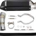 Motorcycle Muffler Mid Pipe, Muffler Adapter Connect Pipe Compatible with Kawasaki Ninja 250 Z250 Z300 2008-2017