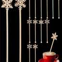 CHENGU 60 Pcs Christmas Coffee Stirrers, 6 Inch Reusable Plastic Drink Swizzle Sticks with Snowman Gingerbread Man Christmas Tree Latte for Xmas Party Coffee Tea Hot Cocoa Bar Supplies Decoration