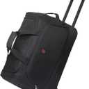 OIWAS Small Rolling Duffle Bag with Wheels, Travel 22 inch Carry On Luggage Unisex-Adult Short Term Trips Expandable 50L to 60L