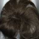 REECHO Hair Toppers for Women Real Human Hair, Seamless Human Hair Toppers with Bangs, 360 3D Cover Clip in Bangs Hair Extensions for Daily Wear, Dark Chocolate Brown