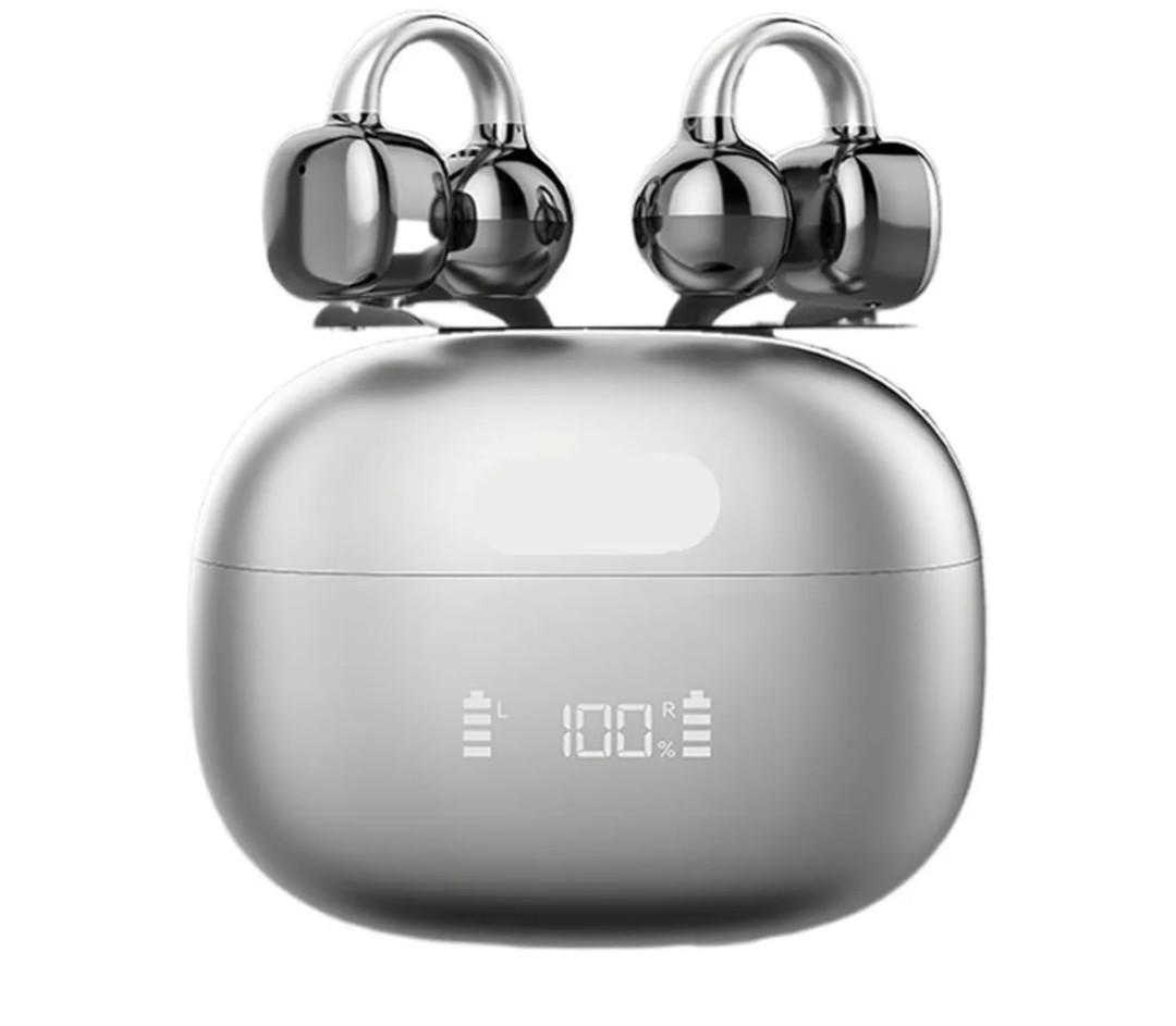 Open Ear Earbuds 5.4 Earphones Lightweight Comfort Headphones(Sliver)