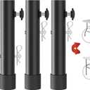 Folding Table Risers for Straight/Bent Leg, Durable Table Leg Extensions 2 Levels/Heights Table Leg Extenders 3.6in | 5.2in - All for Treating Your Back Pain (4-Pack)