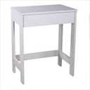 Laptop Table Solid Wood Home Study Table Simple Reading Table with Drawer Bedside Table (White)