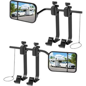 Universal Clip on Towing Mirrors Extensions for Towing, Side Mirror Extenders for Towing, Convex Rearview Mirror, Tow Mirrors for Car Truck Trailer RV SUV, 2 Pack (Ox-MT04-A2)