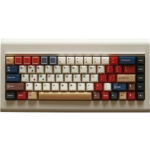JSJT PC Translucent Keycap Set-7 Color Vintage Mixed Light Themed Keycaps,186 Keys Colorful Cherry Profile Key Caps Suitable for Cherry Mx Switch Mechanical Keyboard Keycaps