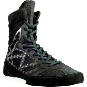 CORE Boxing Shoes - Lightweight Boxing Shoes for Men & Women - Boxing Training Shoes with High Support  High Traction Boxing Boots - Breathable Lace Up Boxer Shoes  Mens Kickboxing Shoes (9 Women/7.5 Men, Black)