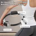  Pilates Ring 15 Inch Magic Circle Ring, Dual Padded Handles Pilates Rings Circle, Adjustable Yoga Ring